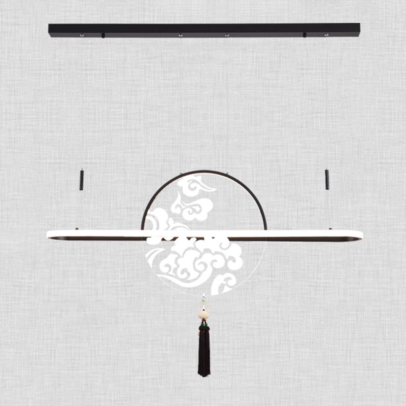 Linear Shape Island Lights Modern Style Metal Two Light Pending Lighting Fixtures