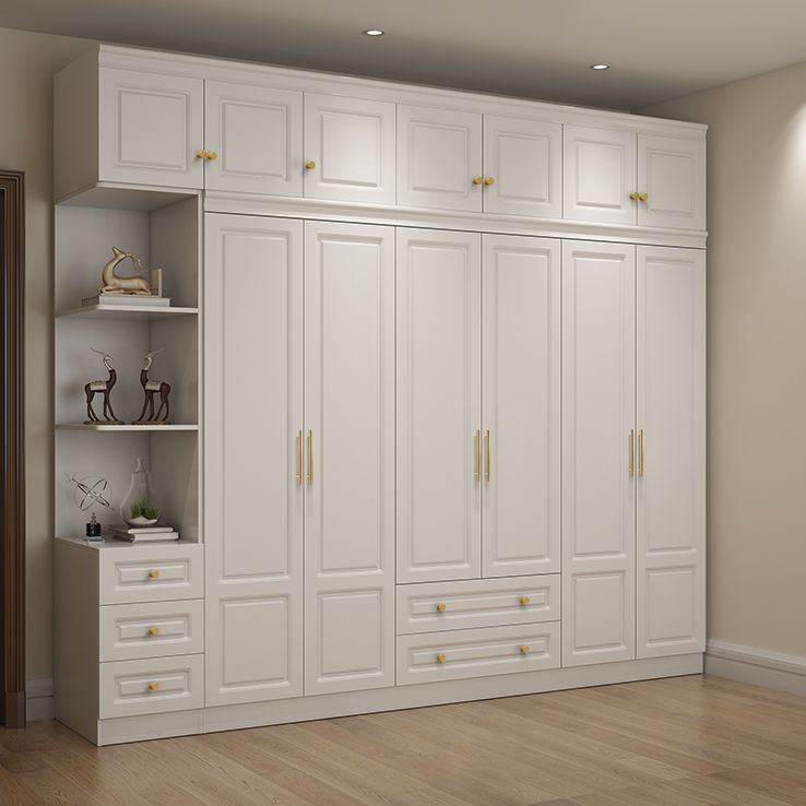 Contemporary Wooden Wardrobe Soft Close Drawer Wardrobe Closet for Bedroom