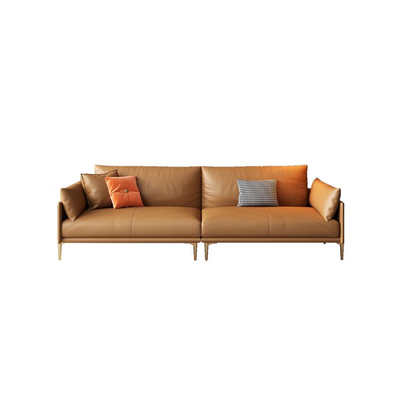 Stationary with Storage Living Room Pillow Top Arm Brown Seating