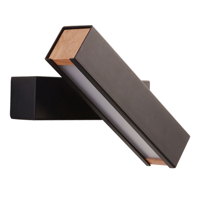 Luz de la pared de la pared de sombra cuadrada simple de luz simple iluminación de pared de metal de estilo simple