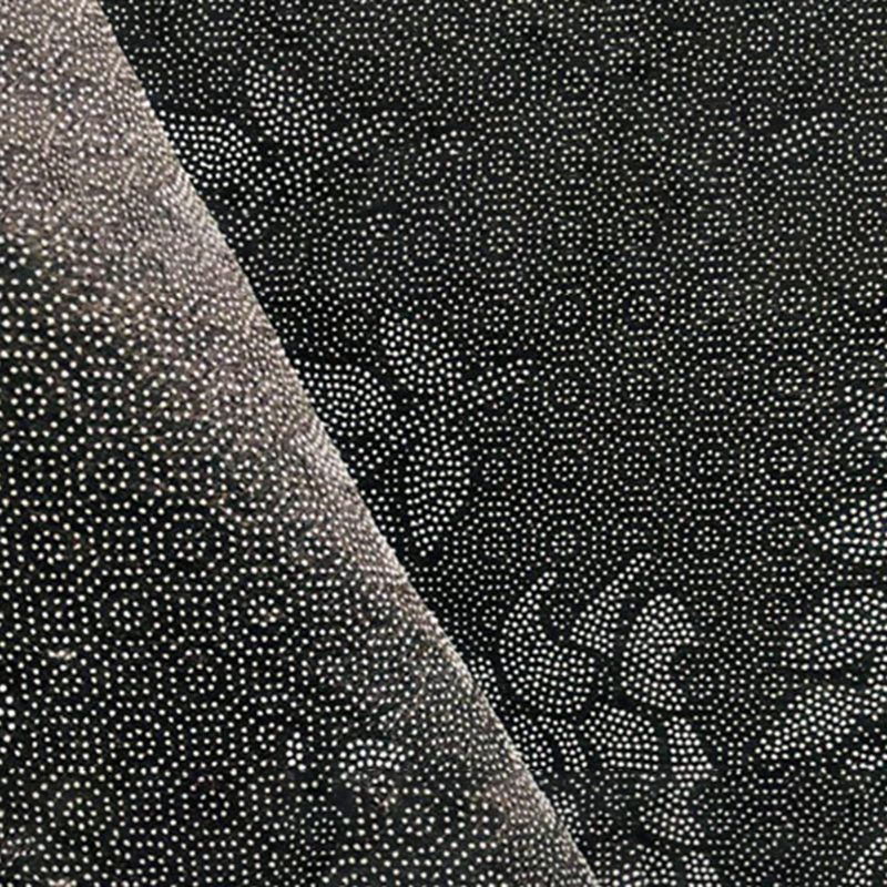 Black Irregular Square Rug Polyester Simple Rug Stain Resistant Rug for Living Room