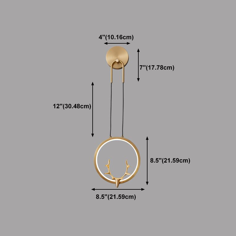 Modern Linear Wall Mount Lighting Minimalist Metallic LED Wall Sconce for Sitting Room