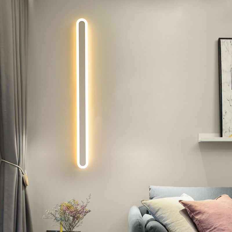 Linear Shade Acrylic LED Wall Sconce Minimalist Single Light Entry Wall Lamp for Hall Foyer