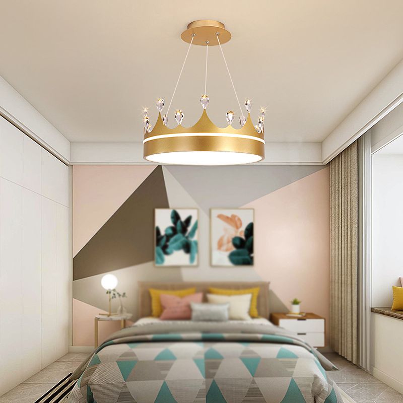 Crown Shape Hanging Lamp Modern Style LED Pendant Lamp for Bedroom