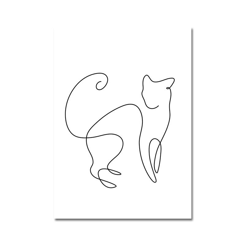 Well-Behaved Cat Wall Decor for Girls Bedroom in White, Multiple Sizes Available