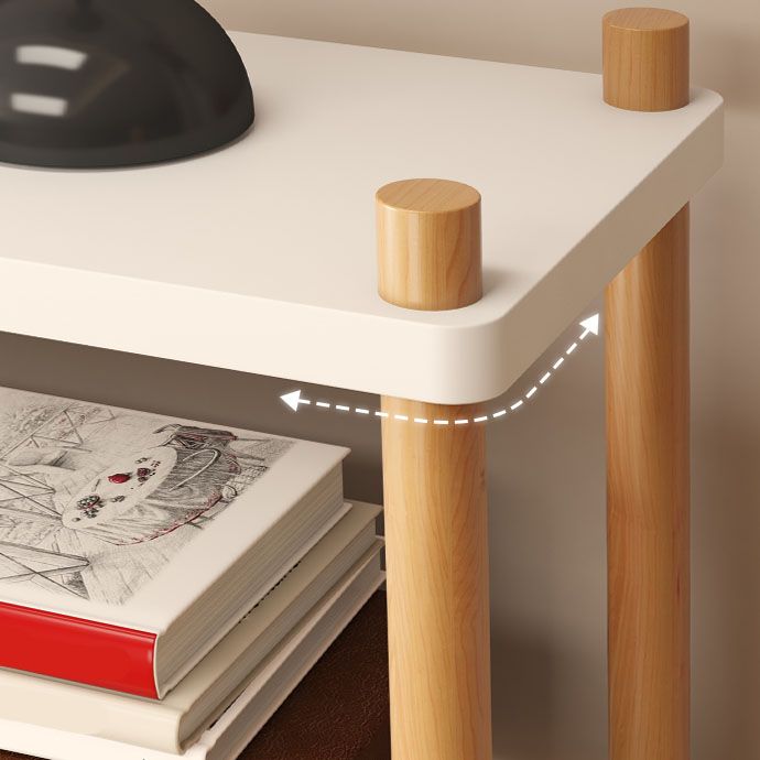 Modern Solid Wood Bookshelf Etagere Open Shelf Vertical Bookcase