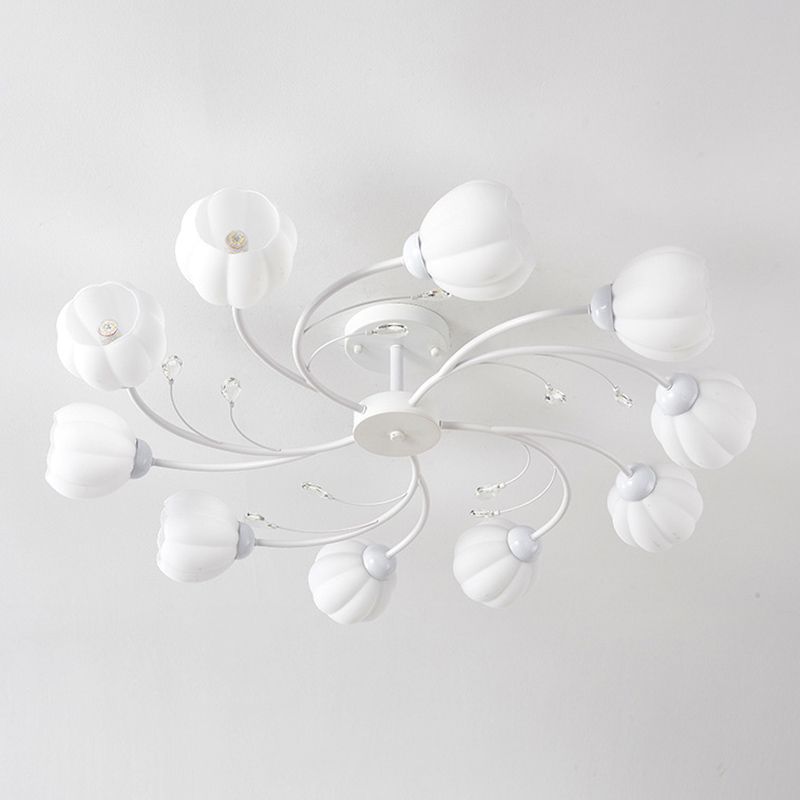 Modern Simple Ball Shape Ceiling Light with Glass Shade for Bedroom