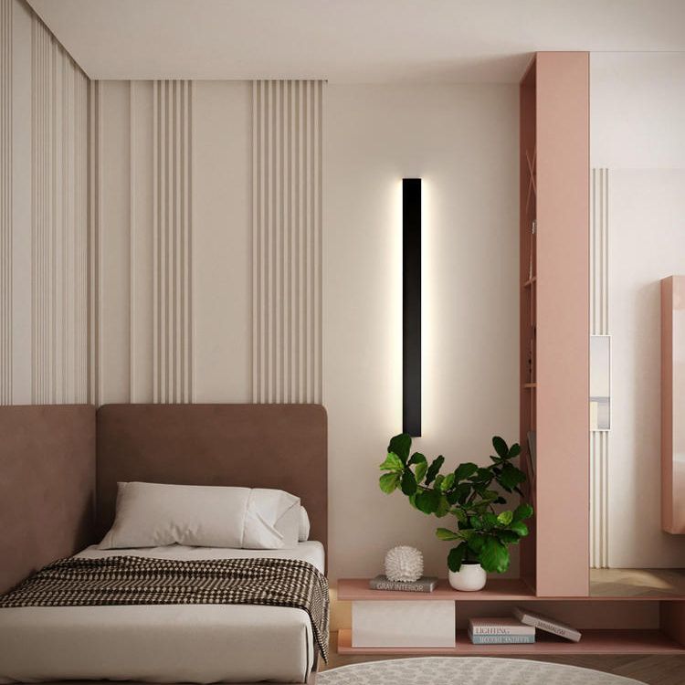 Rectangle Shaped Indoor Wall Mount Light Fixture Modern Style Metal LED Wall Sconce