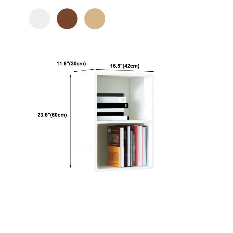 Modern Vertical Closed Back Shelf Bookcase Corner Engineered Wood Book Shelf for Home