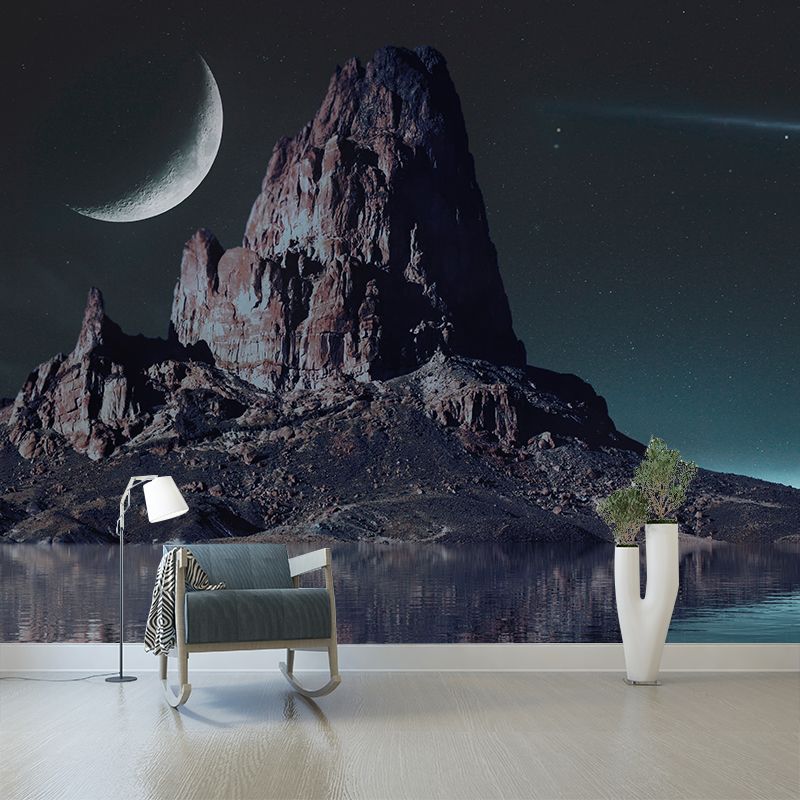 Decorative Photography Wallpaper Contemporar Mountain Stain Resistant Wall Mural