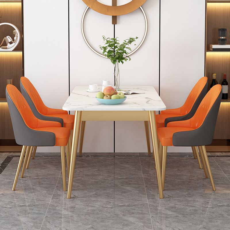 Dinner Room Luxury Dining Table Kitchen Stone 4 Legs Dining Table
