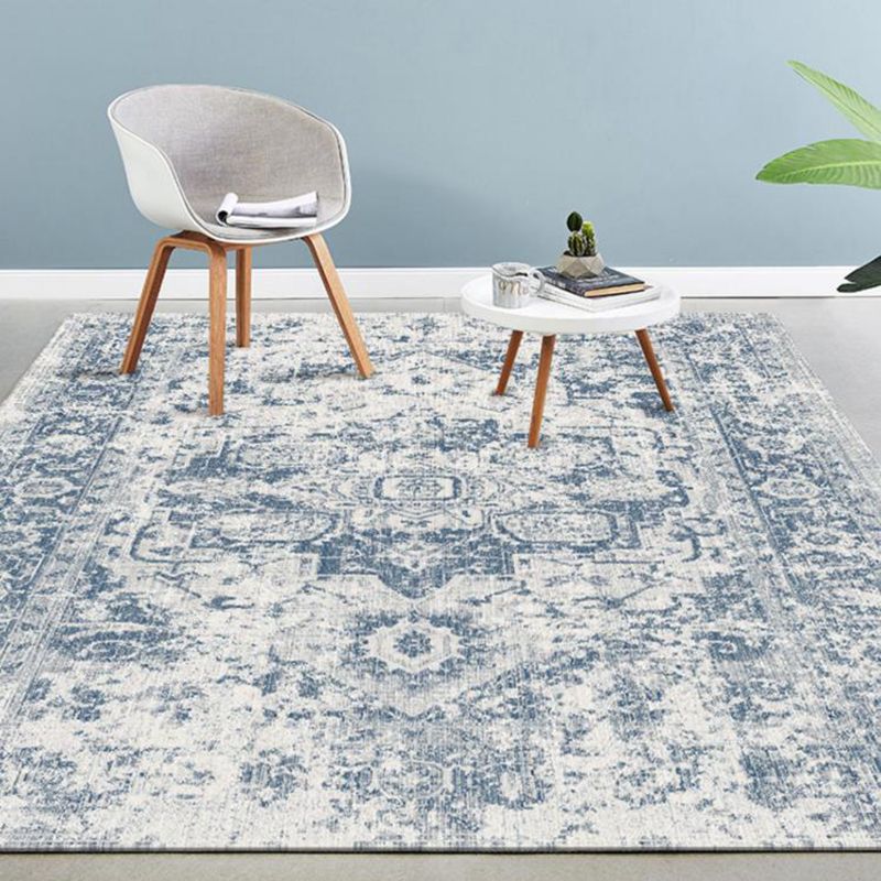 Vintage Ethnisches Muster Teppich mehrfarbiger Polyester Teppich Nicht-Rutsch-Backing-Teppich für die Heimdekoration