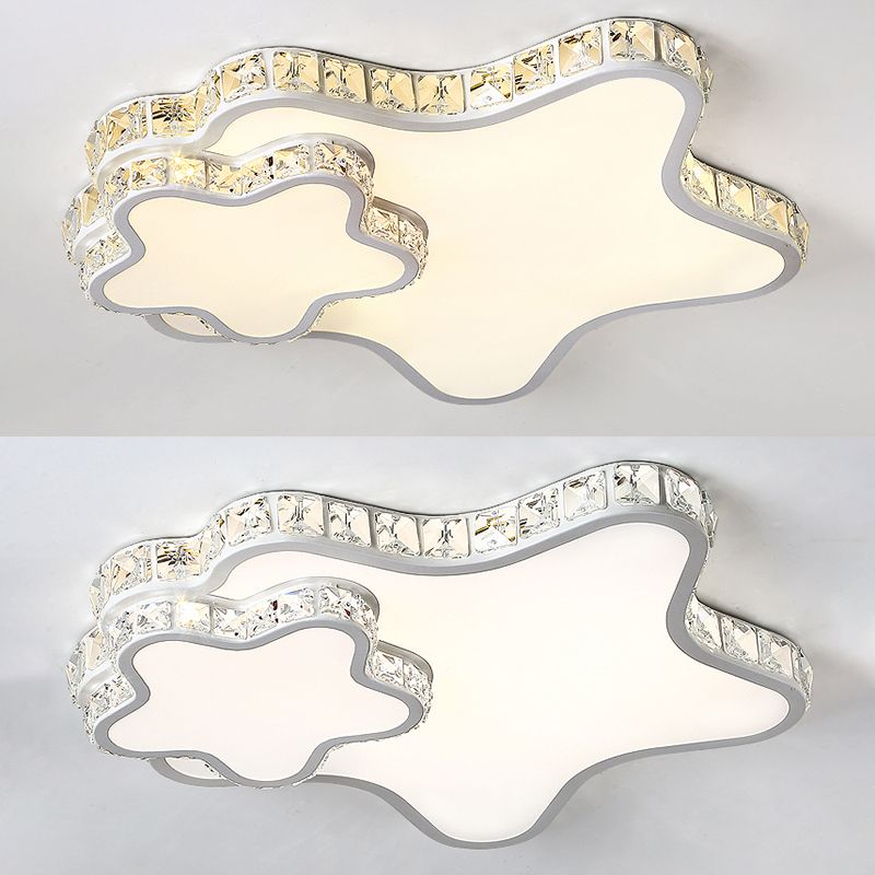 Kristallgeometrische LED-Unterputzleuchte im modernen Luxus-Stil aus Edelstahl für Schlafzimmer