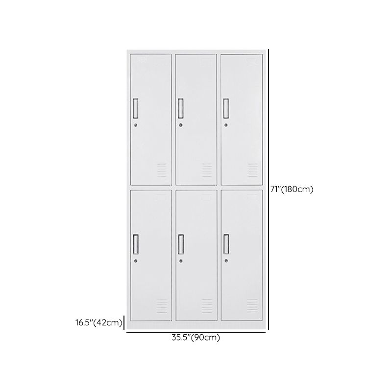 Metal Gray Cabinet for Bathroom Contemporary Storage Cabinet with Hinged Doors