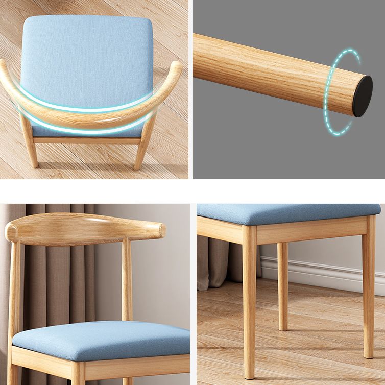 Home Contemporary Side Chair Open Back Metal Upholstered Dining Room Chair