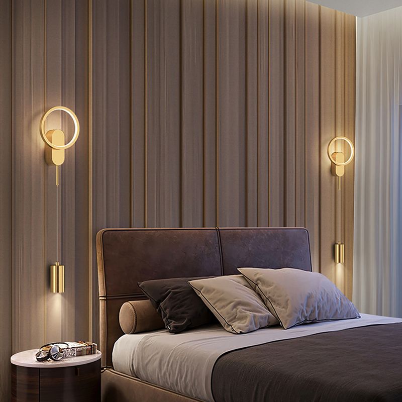 Metal Geometric Wall Sconce Lights Modern 2 Lights Wall Lighting Fixtures