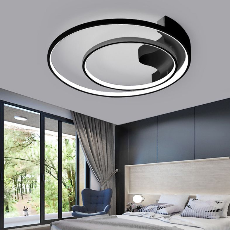 Lusvormige inbouwminimalistische metalen LED-plafondlamp voor slaapkamer