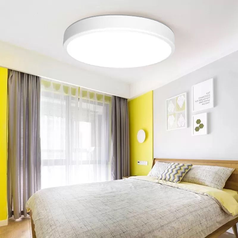 Witte LED-inbouwlamp, ultradunne plafondverlichting met acrylkap voor moderne slaapkamerstijl
