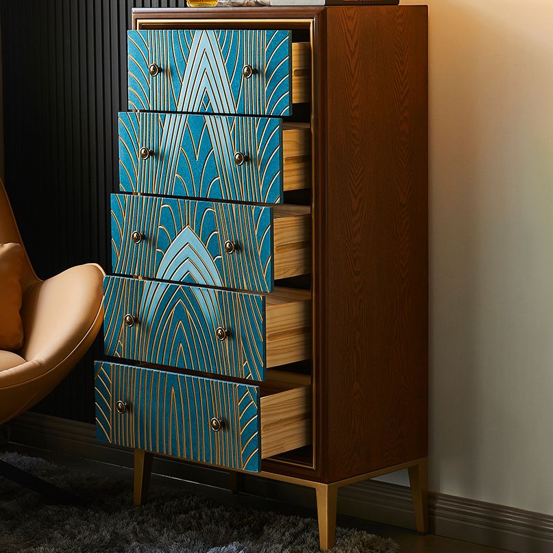 Lingerie Chest with Wood Top and Legs Chest with Drawers for Bedroom