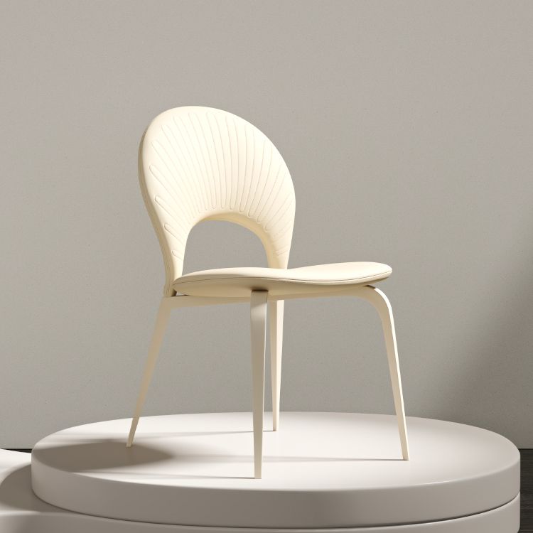 White Legs Contemporary Upholstered Dining Room Chair for Home