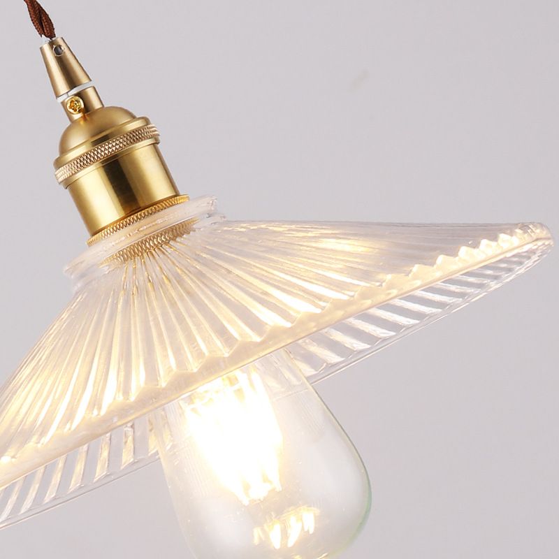 One Head Modern Clear Glass Pendant Light Bedroom Living Room Dining Room Pendant