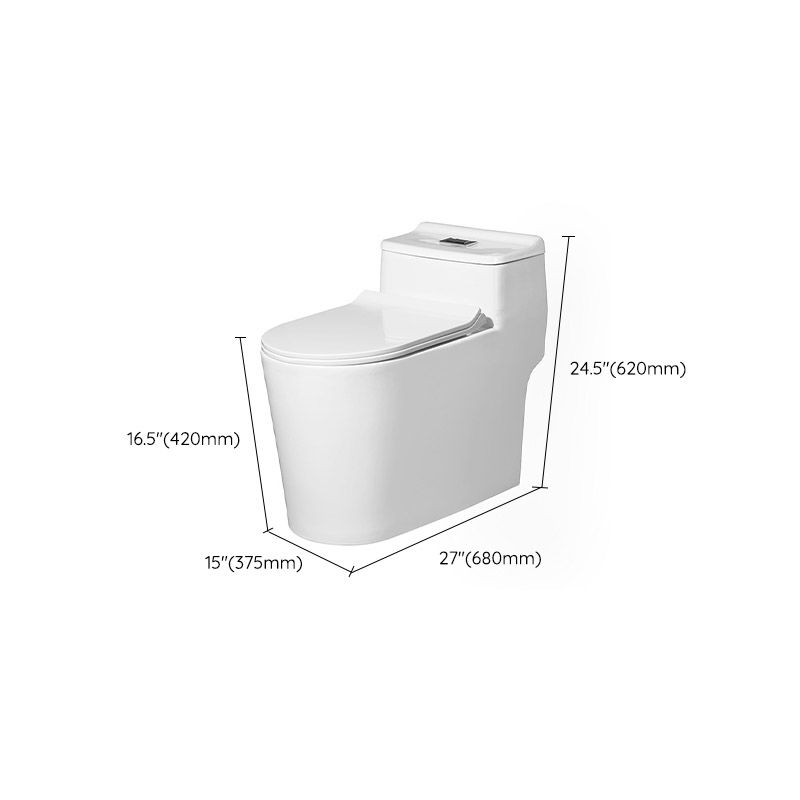 Traditional Cotton White Urine Toilet Siphon Jet Toilet Bowl with Toilet Seat