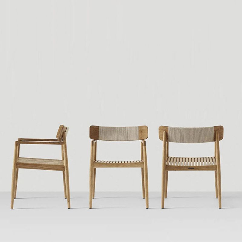 Bohemian Style Solid Wood Dining Table Set 1/4/5 Pieces Dining Table Set for Outdoor