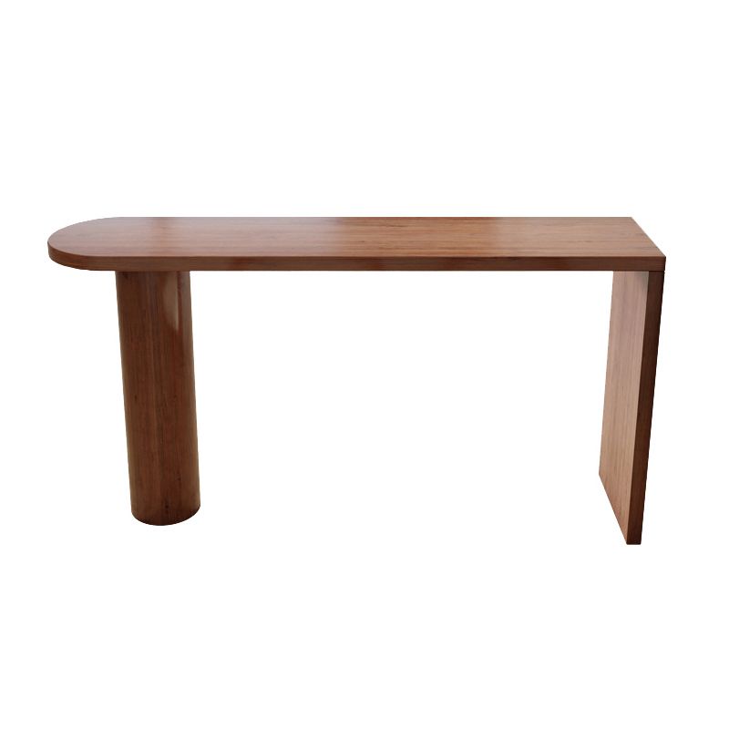 Modern Free Form Bar Table Set 1/3 Pcs Pine Solid Wood Bar Table and Stools in Brown