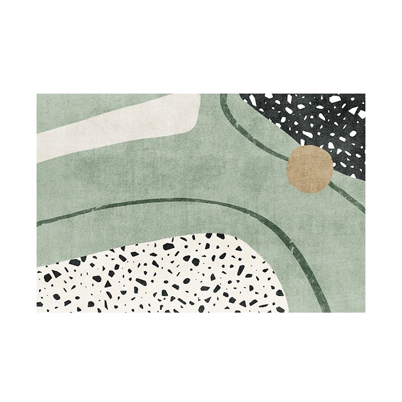 Light Green Modern Rug Blending Color Piece Rug Non-Slip Backing Rug for Living Room