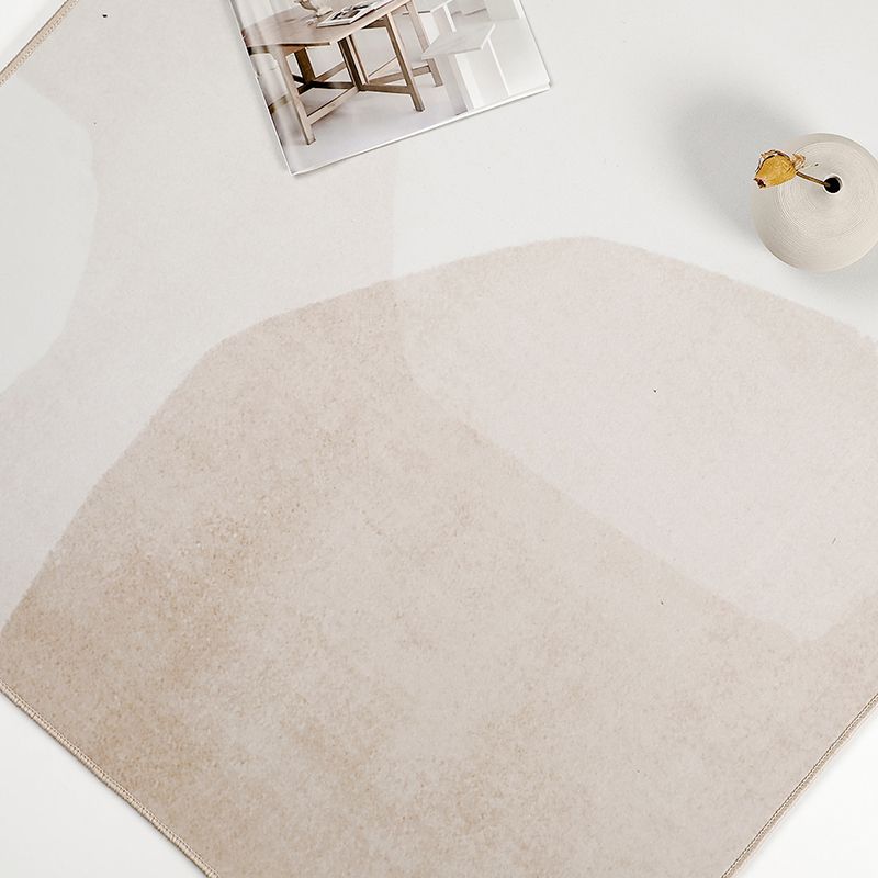 Brown Tone Home Decor Carpet Simplicity Abstract Color Block Area Rug Polyester with Easy Care Rug