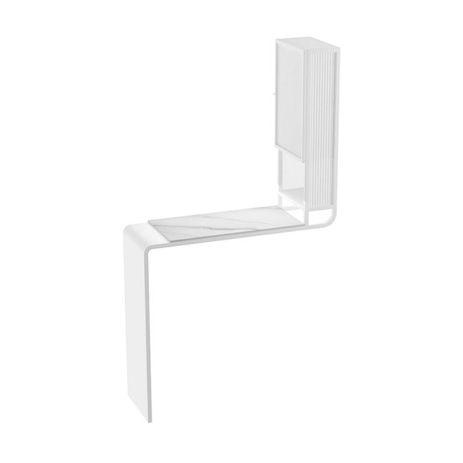 Glam Rectangle Bar Dining Table Stone Top and Metal Frame Bar Table