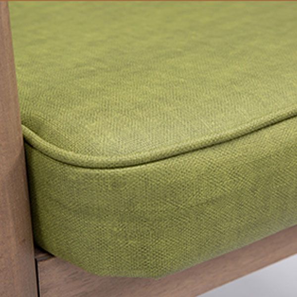 Farmhouse Rubberwood Open Arm Chair Leather Matte Finish Dining Chair