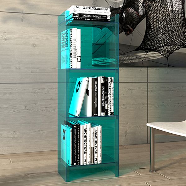 Acrylic Vertical Standard Bookshelf Scandinavian Closed Back Bookshelf