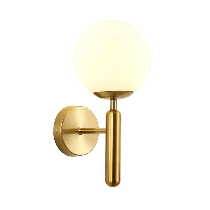 Modern 1 Light Wall Lamp Glass Wall Vanity Lights for Powder Room