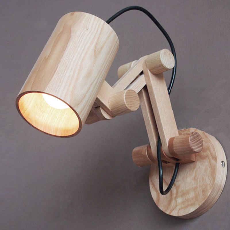 Luci da parete in legno di lettura di semplicità moderna per letto per comodino