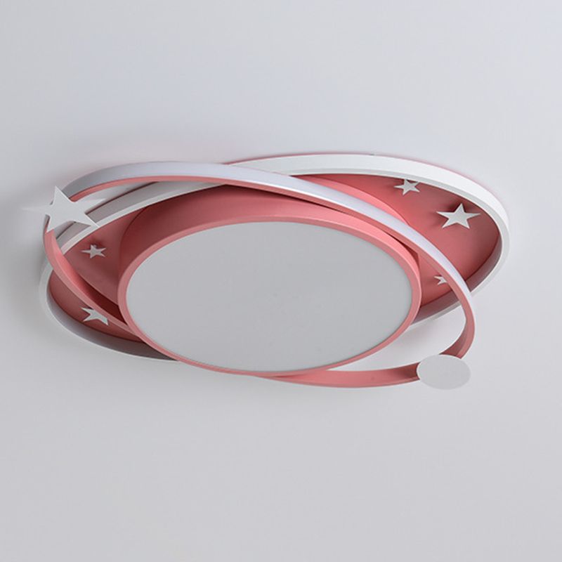 Dessin animé planète encastré plafonnier acrylique chambre d'enfant LED plafonnier