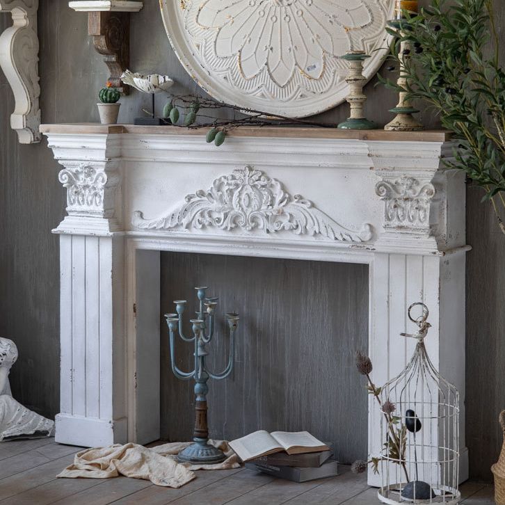 French Country Wood Console Table White Console Sofa Table for Hall
