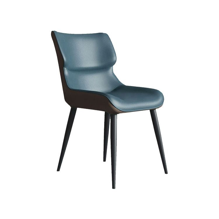 Sillas de comedor de cuero estilo moderno Butacas Parsons con respaldo (juego de 2)
