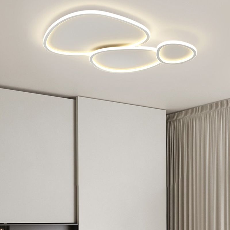 Contemporary Ceiling Light LED White Flush Mount Lighting for Living Room