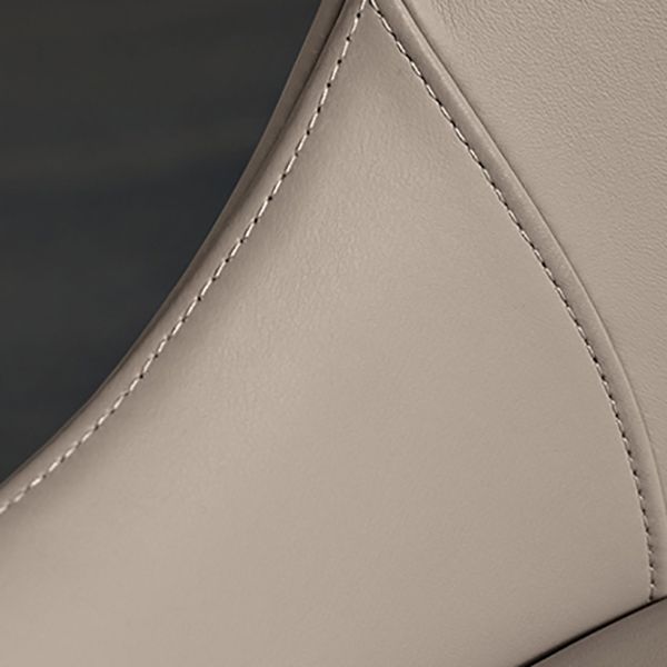 Modern Dining Room Chair Faux Leather and Wood Dining Side Chair