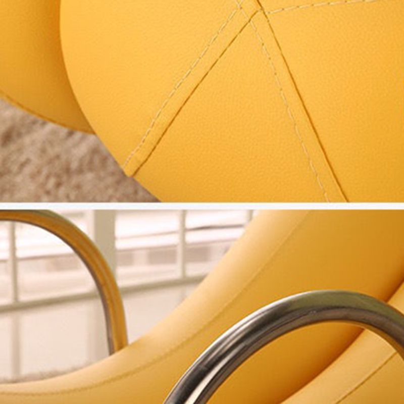 Contemporary Rocker Chair Fabric With Gray Frame Rocking Accent Chair