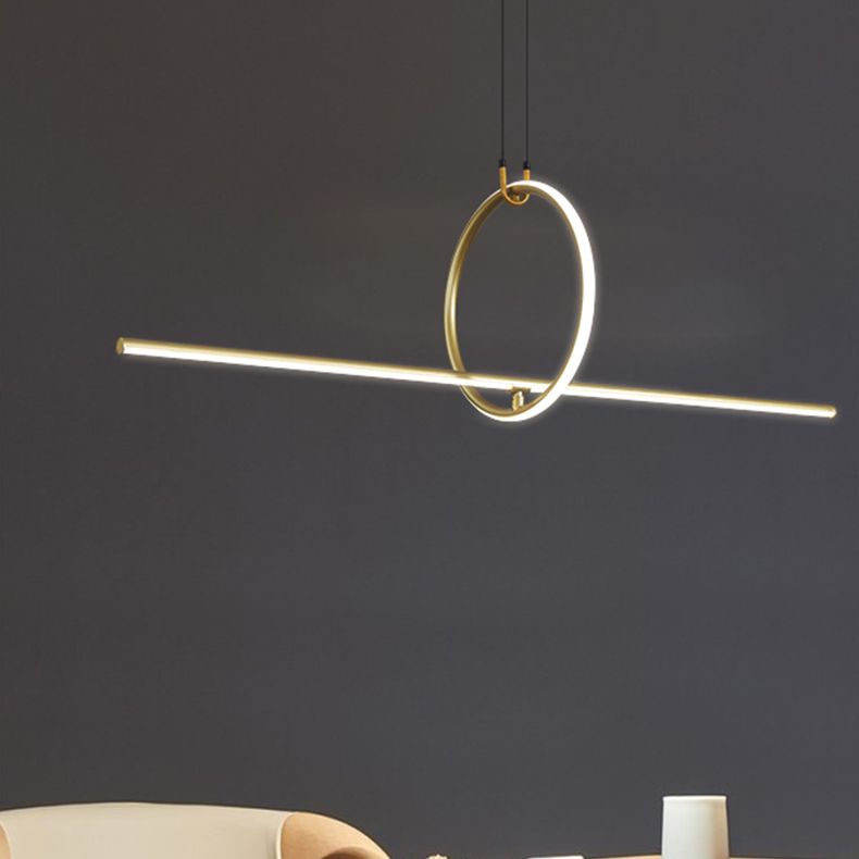 Lampada del lampadario in metallo moderno nordico Lampada a LED LED Isola Ciondolo per sala da pranzo