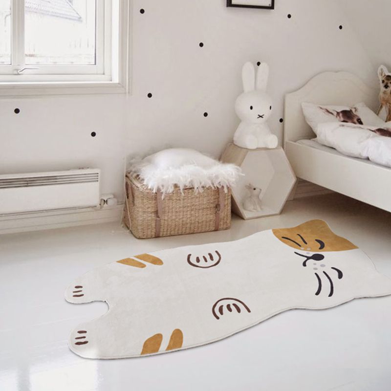 Novelty Light Color Bold Carpet Polyester Animals Print Indoor Rug Stain Resistant Rug for Home Decor