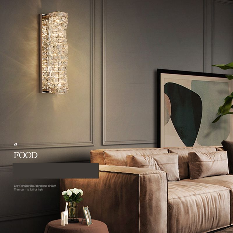Postmoderne Wandleuchte Beleuchtung Kristallwand montiertes Lichter für Schlafzimmer Wohnzimmer