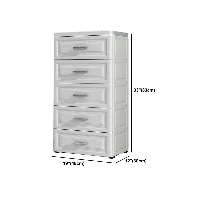 Contemporary Plastic Non-Hanging Armoire 1-Shelf Home Storage Cabinet