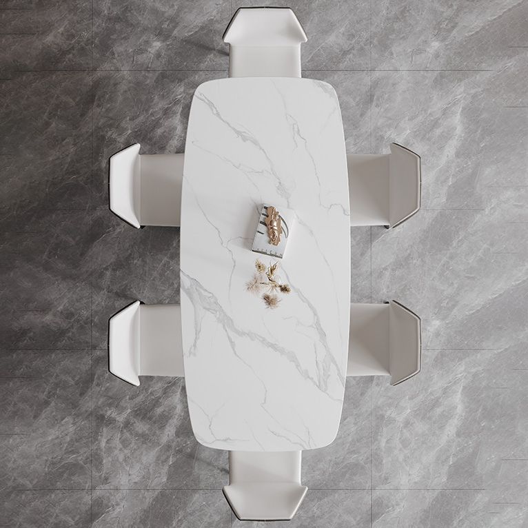 Contemporary Dining Set 1/4/5/7 Pcs Dining Table Set with Sintered Stone Top