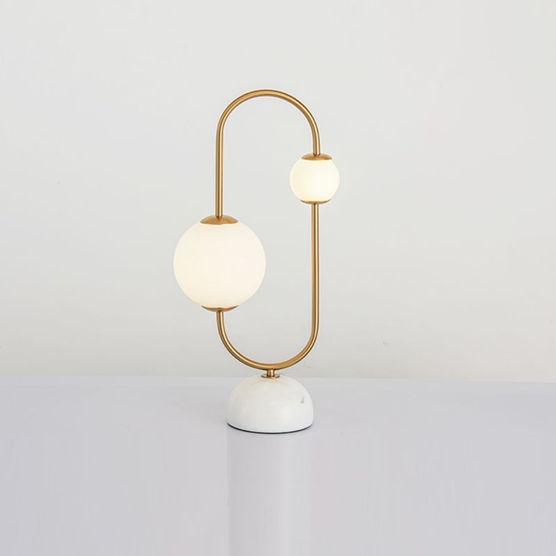 Lampes de table de nuit géométrique de style contemporain Metal 1 lampe de table à la lumière