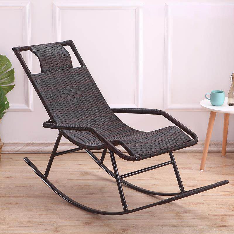 Indoor Rattan Rocking Chair Mid-Century Modern Rocking Chair
