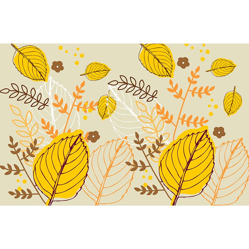 Environment Friendly Tropical Plants Mural Decorative Wallpaper for Room