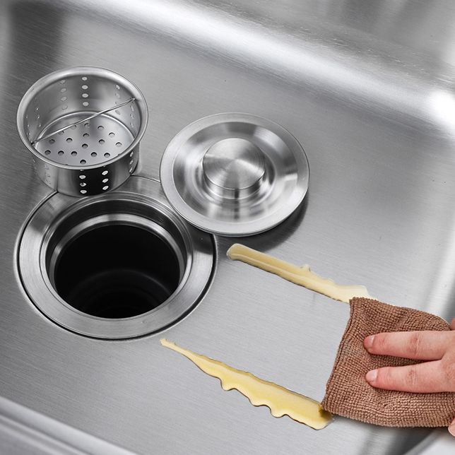 Contemporary Style Kitchen Sink Stainless Steel Kitchen Double Sink with Soundproofing